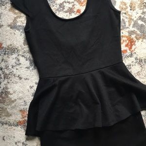 Black peplum dress (PRICE FIRM)